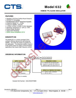 632L3I010M00000 datasheet  